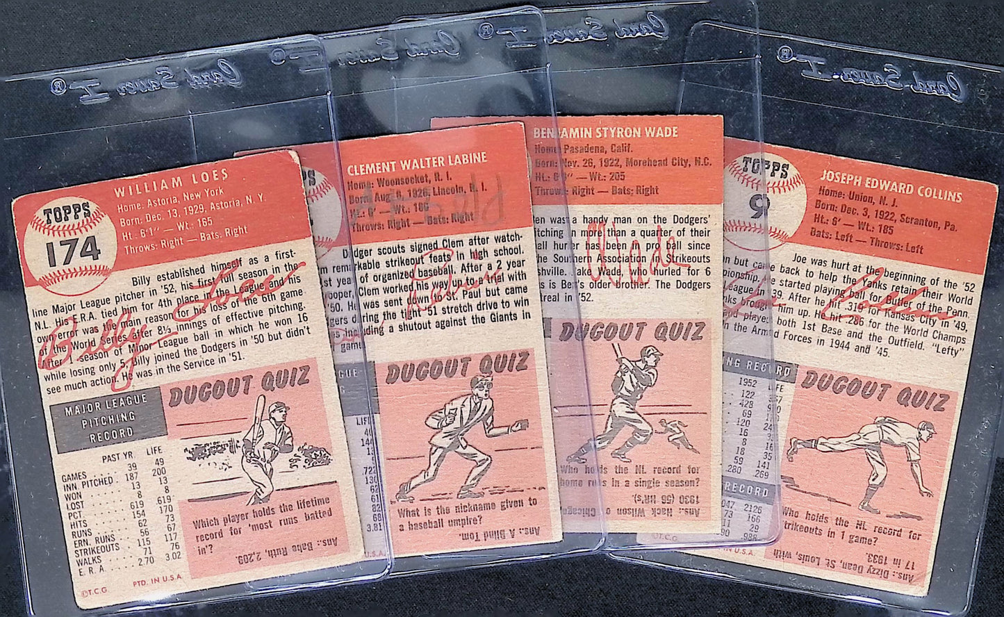 1953 Topps Yankees/Dodgers Team Lot