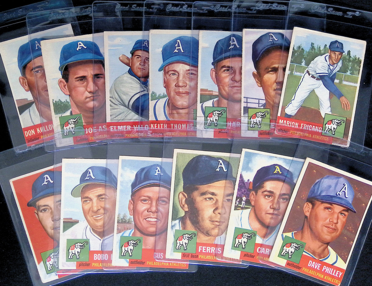 1953 Topps Philadelphia Athletics Team Lot