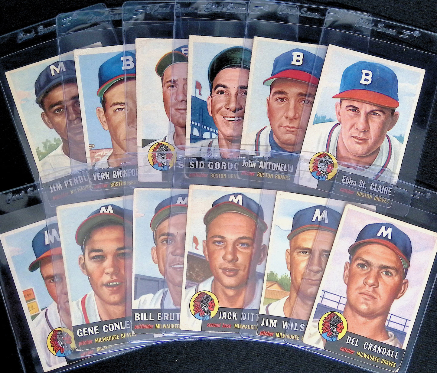1953 Topps Milwaukee/Boston Braves Team Lot
