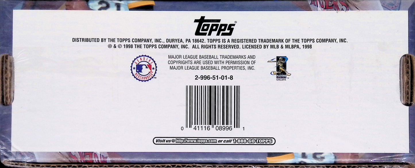 1998 Topps Baseball Complete Set Series 1 and 2 Sealed