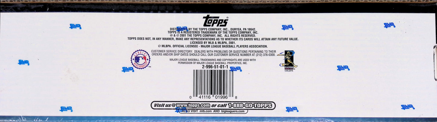 2001 Topps Baseball Complete Set Series 1 and 2 Sealed