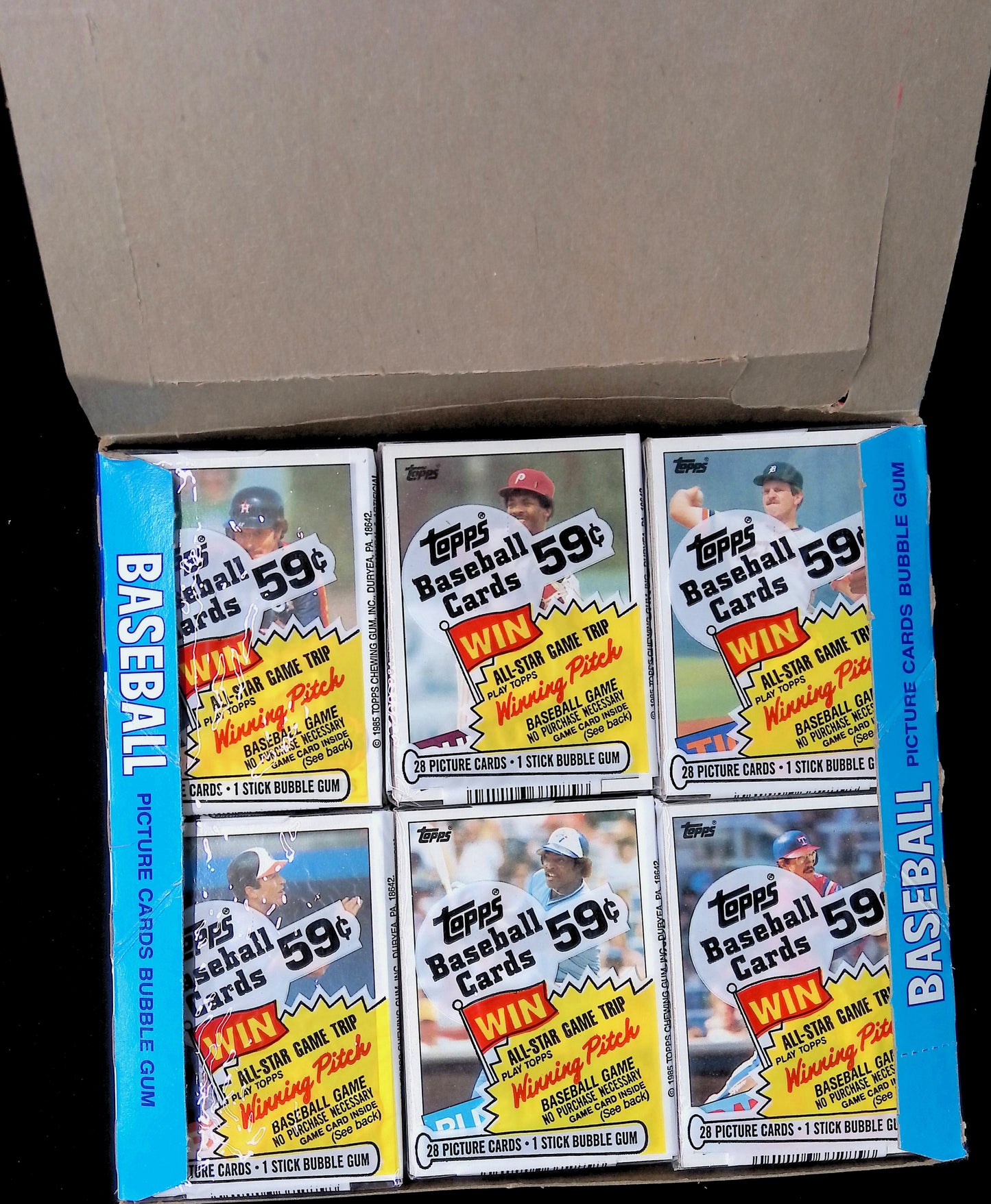1985 Topps Baseball Cello Pack Box
