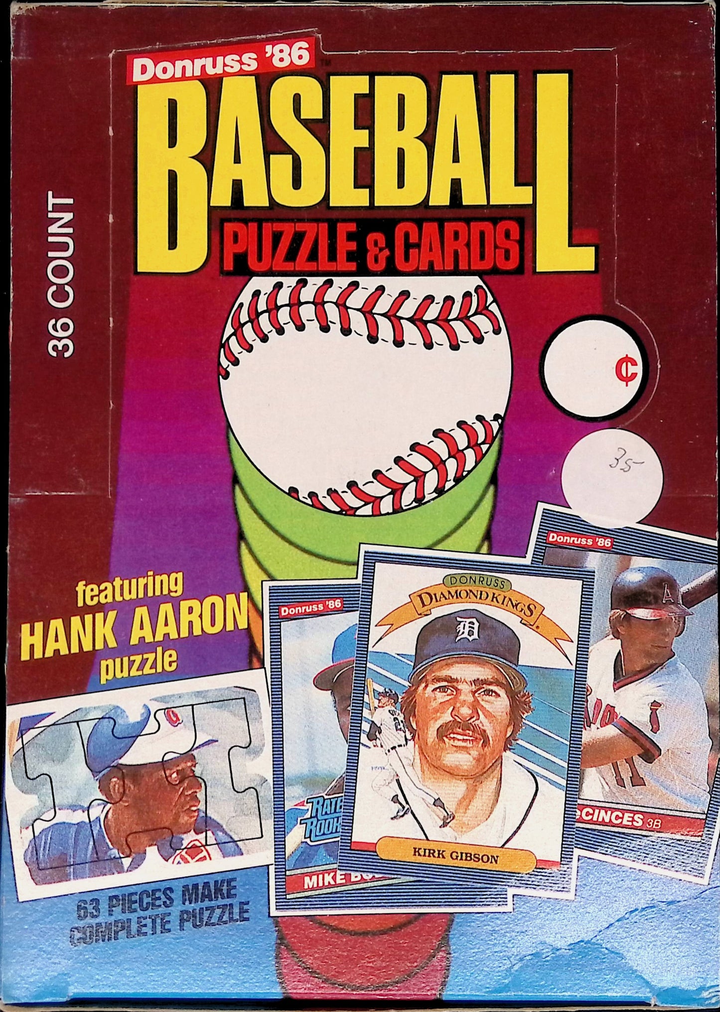 1986 Donruss Baseball Full Wax Box