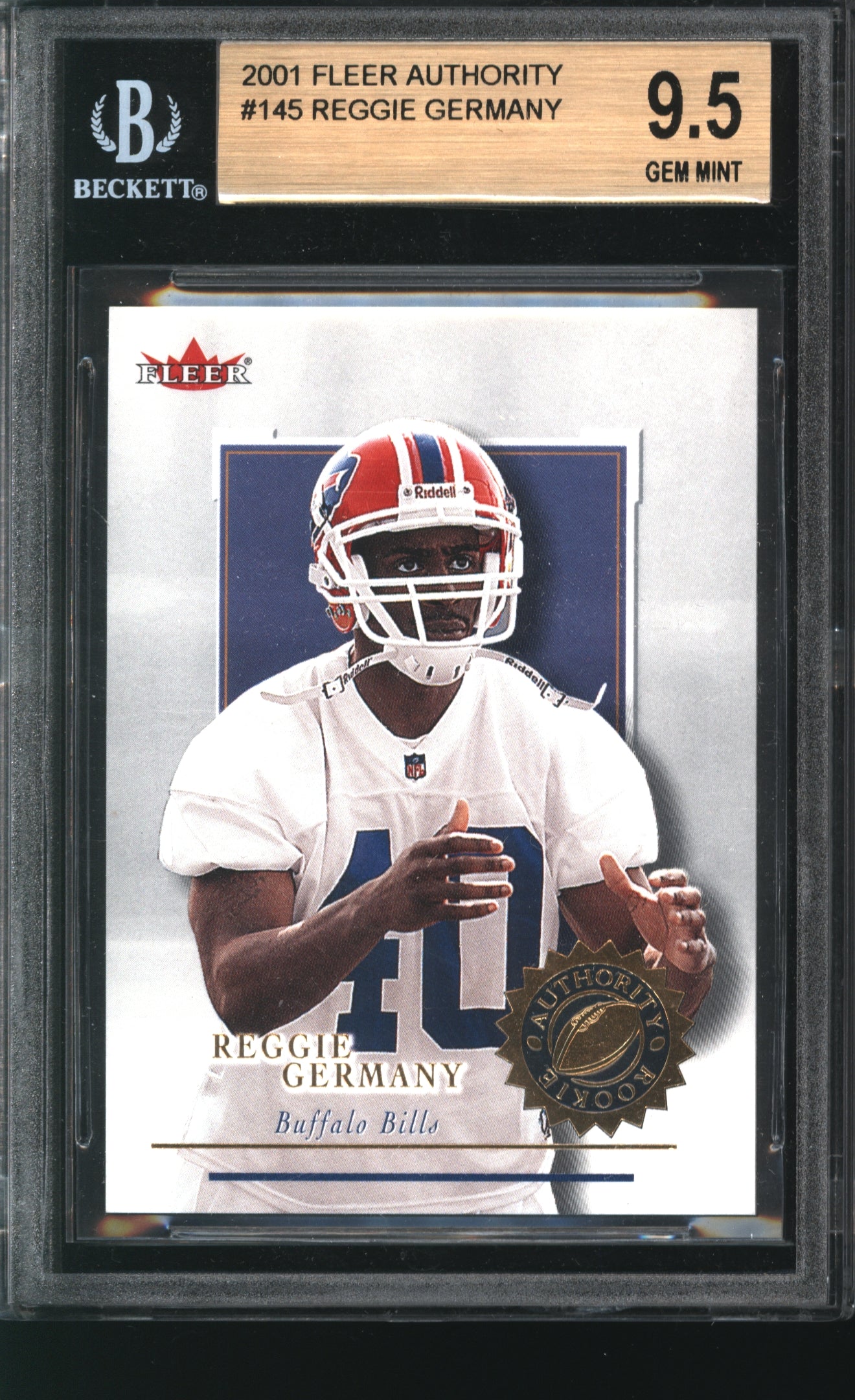 2001 Fleer Authority Reggie Germany # 145 Graded Beckett 9.5