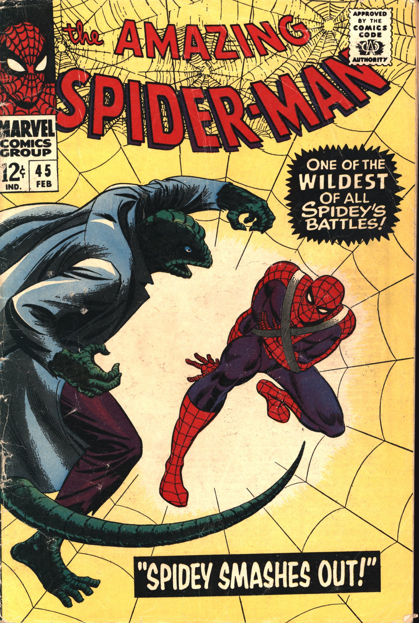 Marvel Amazing Spider-Man 45 2/67 RAW G+/VG-