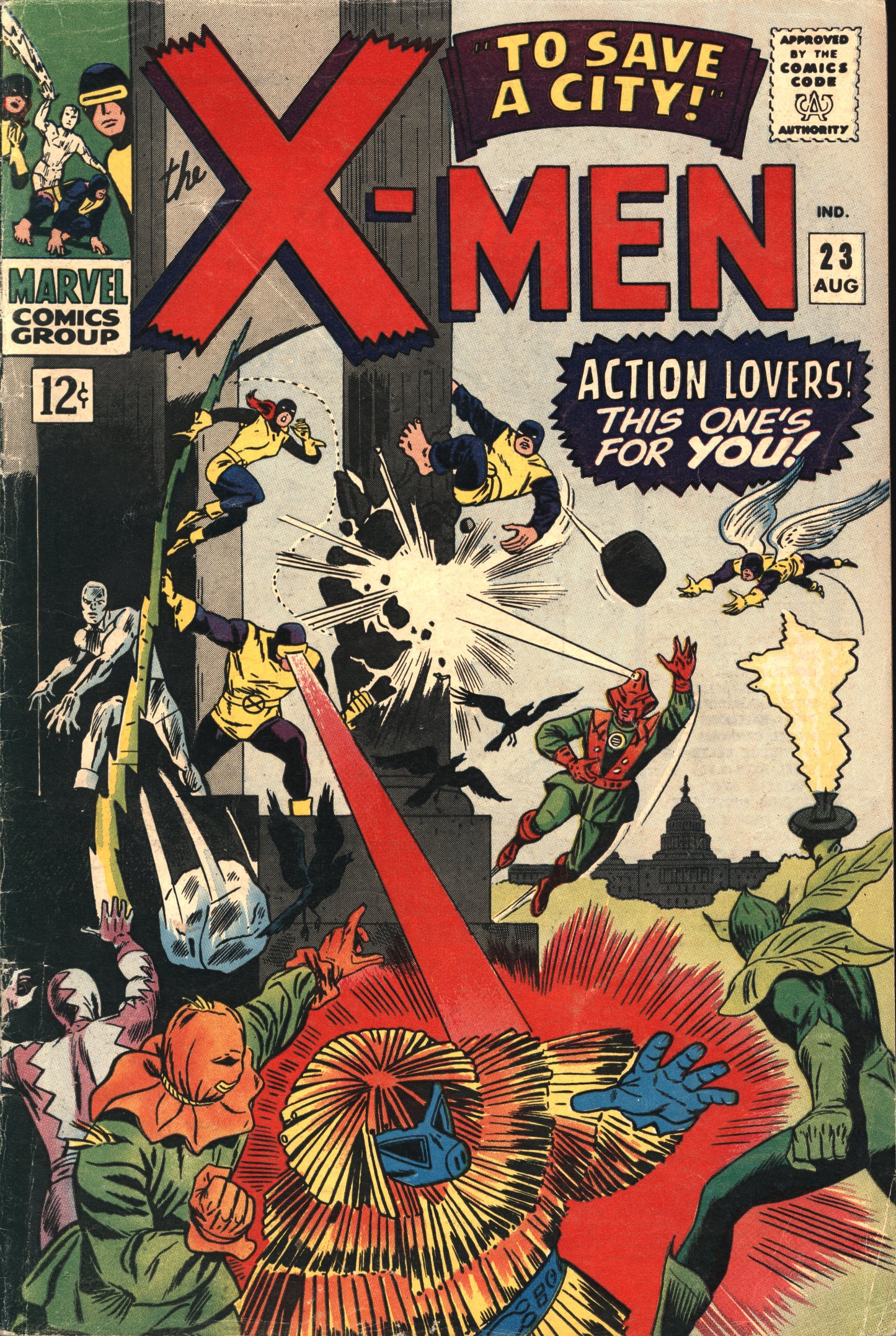 Marvel X-Men 23 8/66 RAW VG+