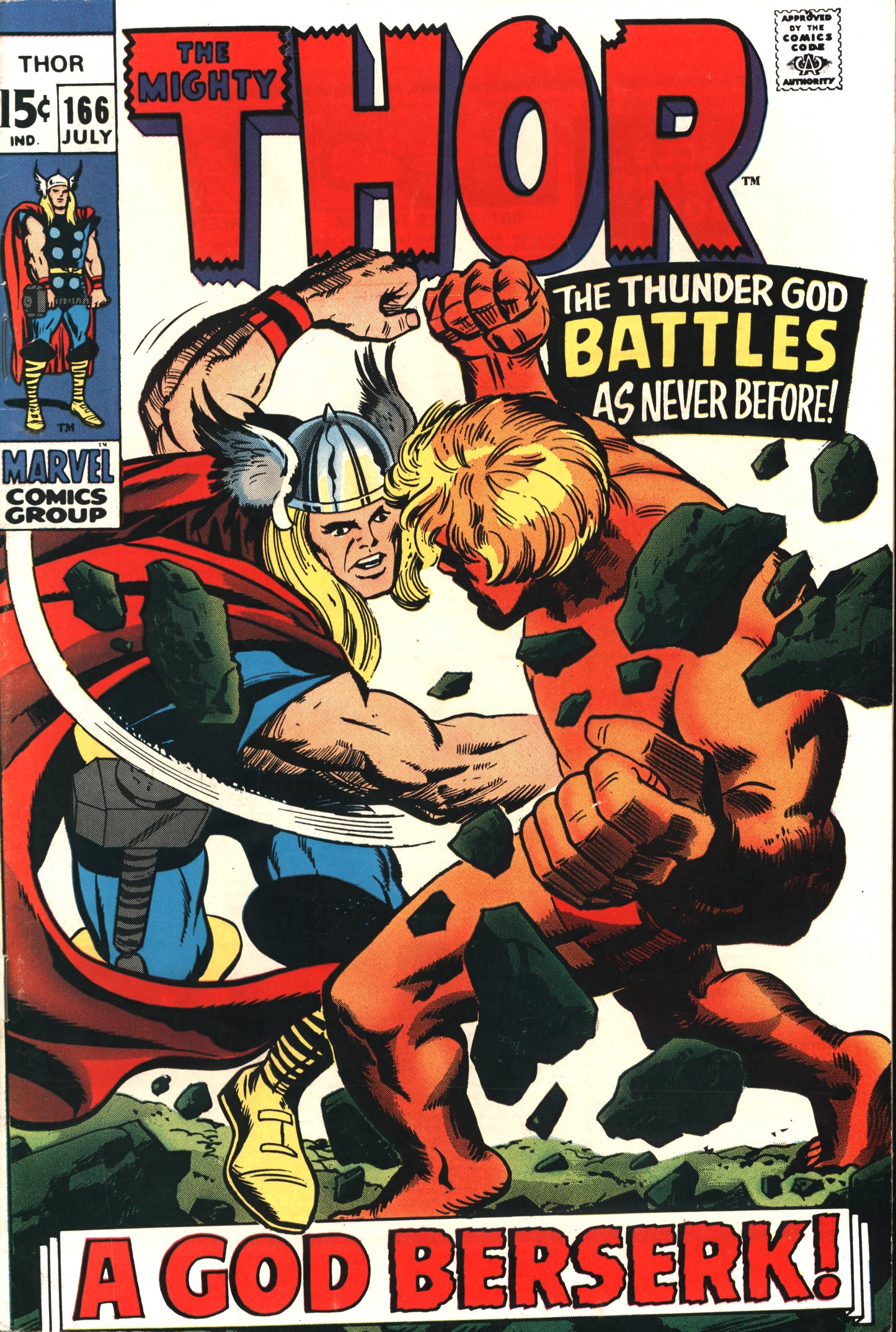 Marvel Thor 166 7/69 RAW F+/VF-