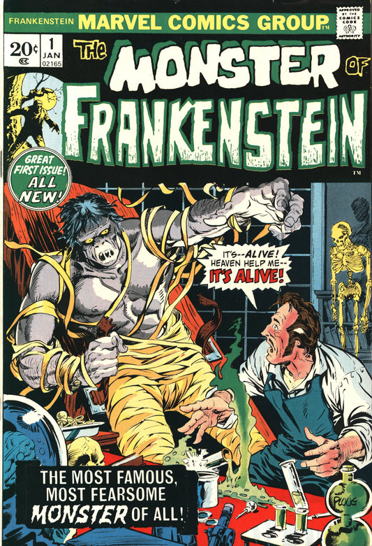 Marvel Frankenstein 1 1/73 RAW F+