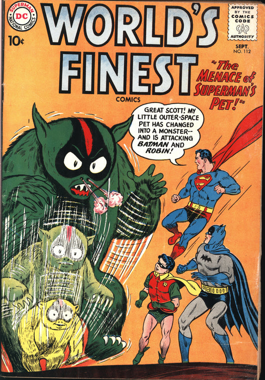 DC Comics World's Finest Comics 112  9/60 RAW F-