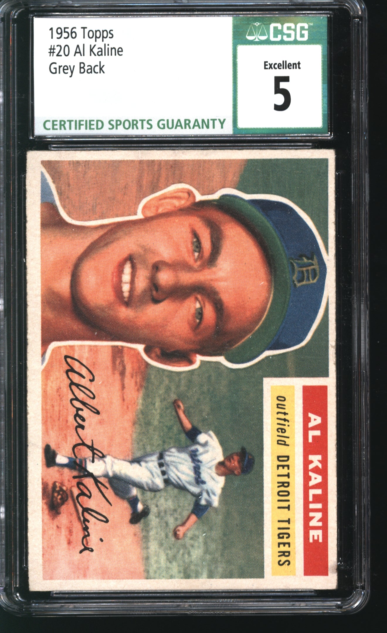 1956 Topps Al Kaline # 20 Graded CSG 5