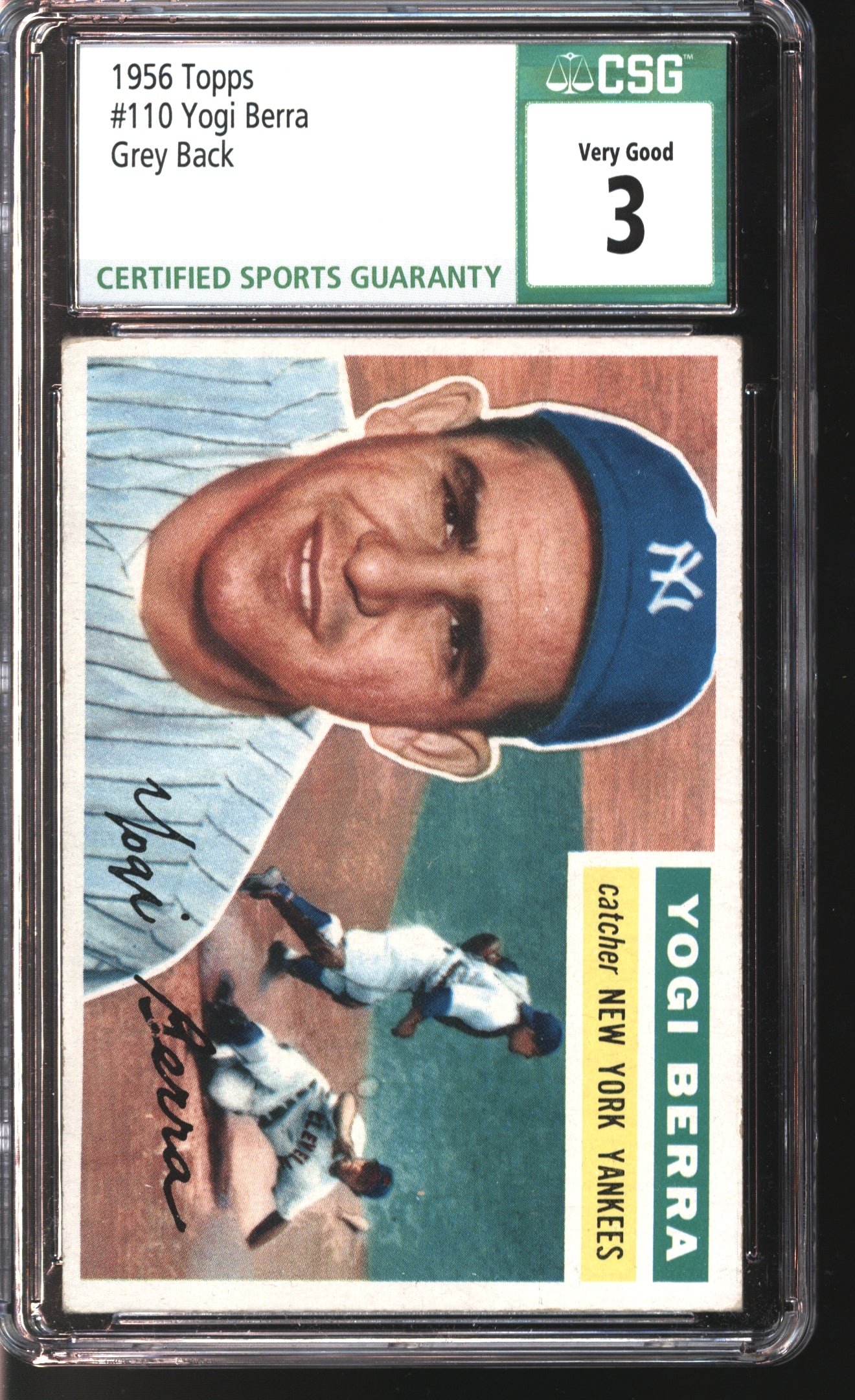 1956 Topps Yogi Berra # 110 Graded CSG 3