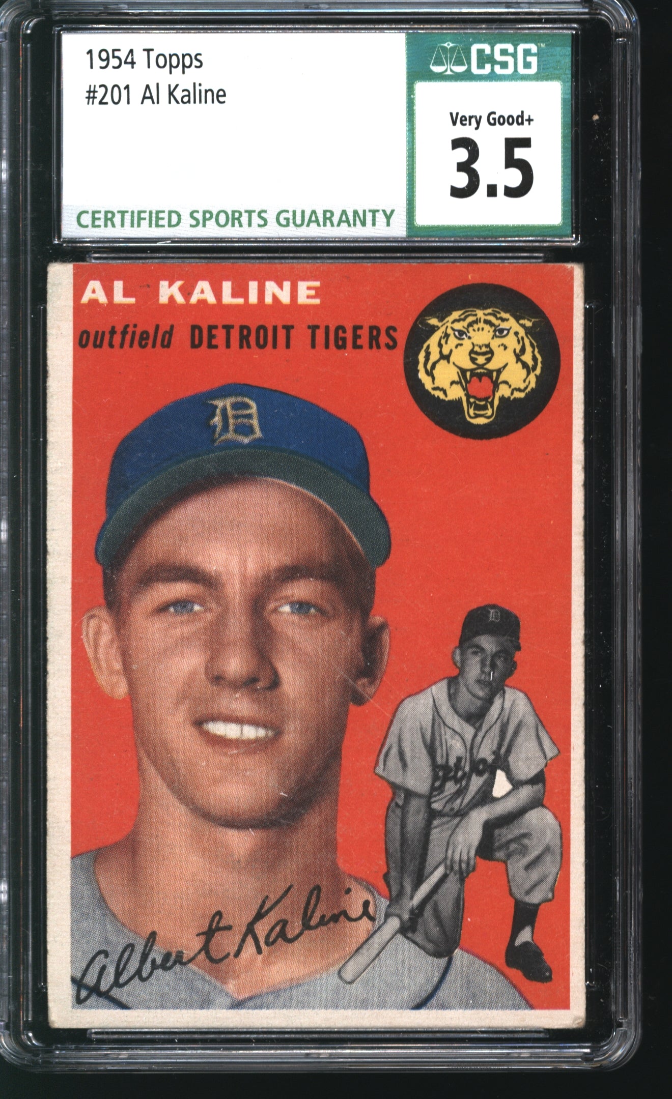 1954 Topps Al Kaline # 201 Graded CSG 3.5