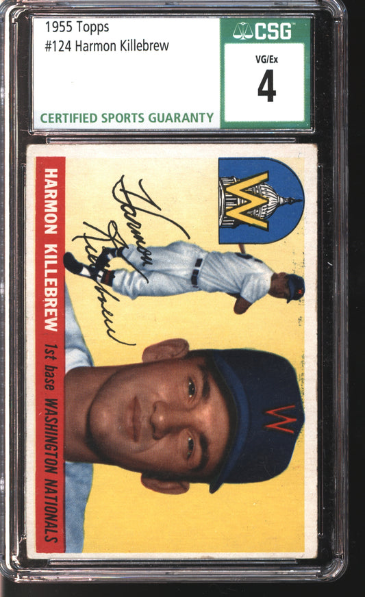 1955 Topps Harmon Killebrew Graded CSG 4