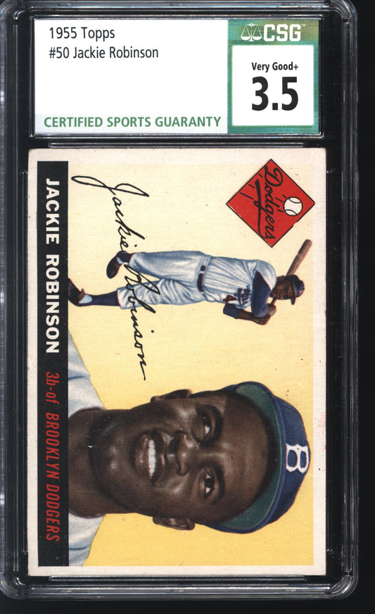 1955 Topps Jackie Robinson #50 Graded CSG 3.5