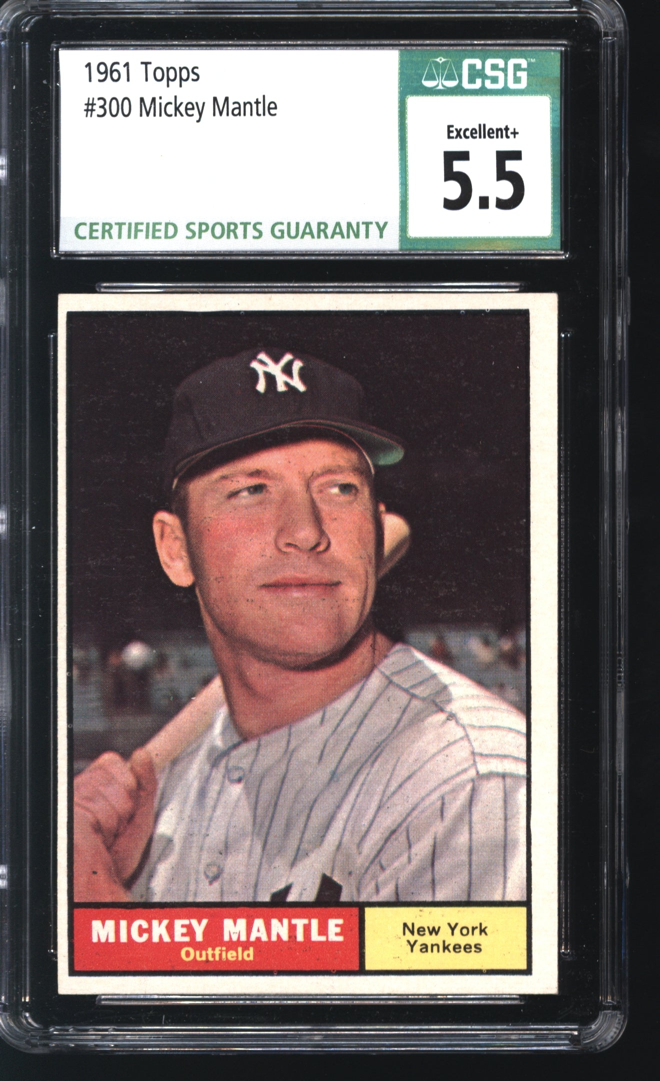 1961 Topps Mickey Mantle # 300 Graded CSG 5.5