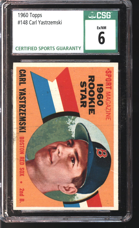 1960 Topps Carl Yastrzemski # 148 Graded CSG 6