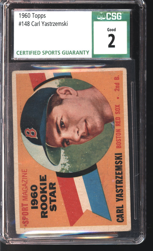 1960 Topps Carl Yastrzemski # 148 Graded CSG 2