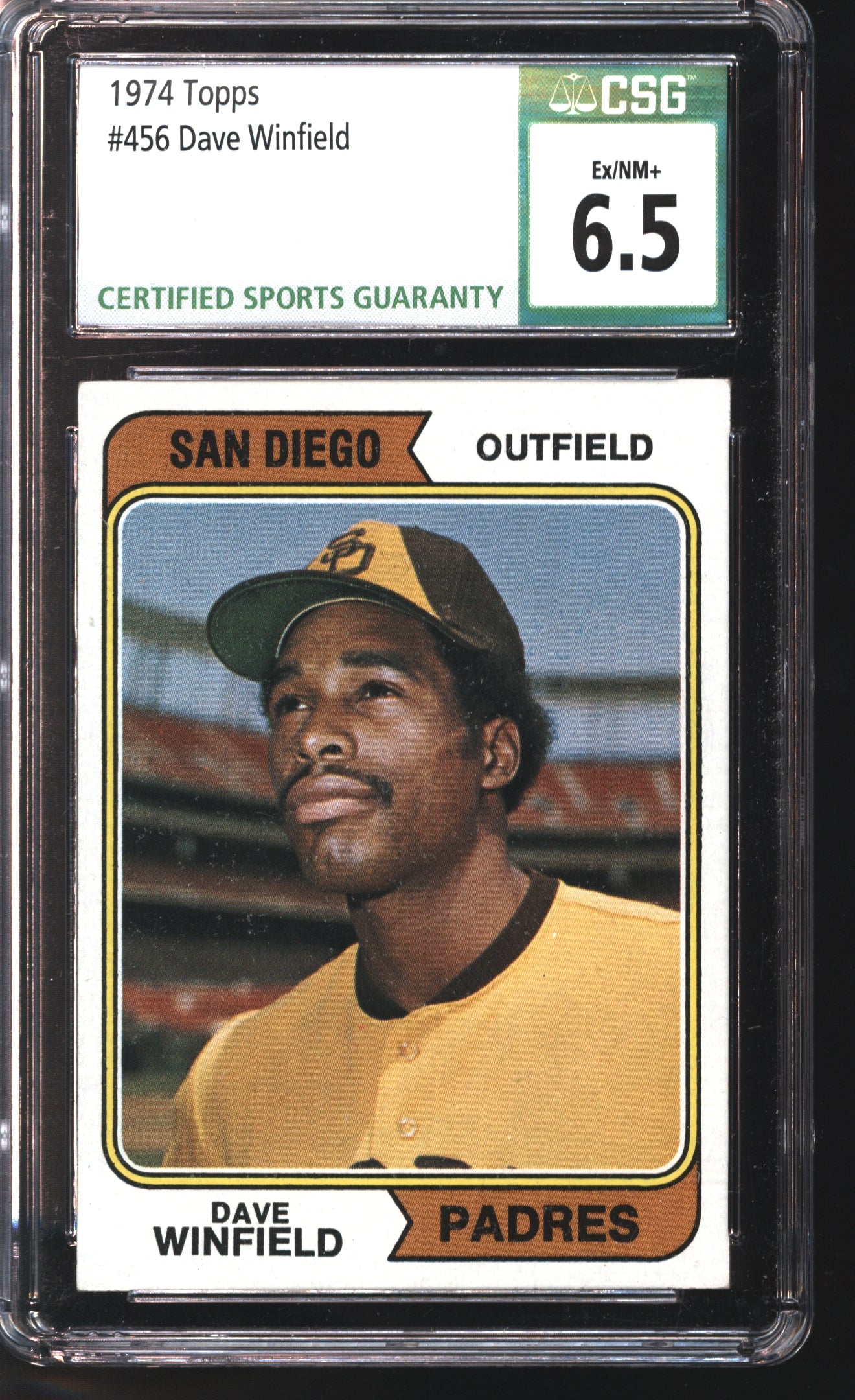 1974 Topps Dave Winfield Rookie Card # 456 Graded CSG 6.5