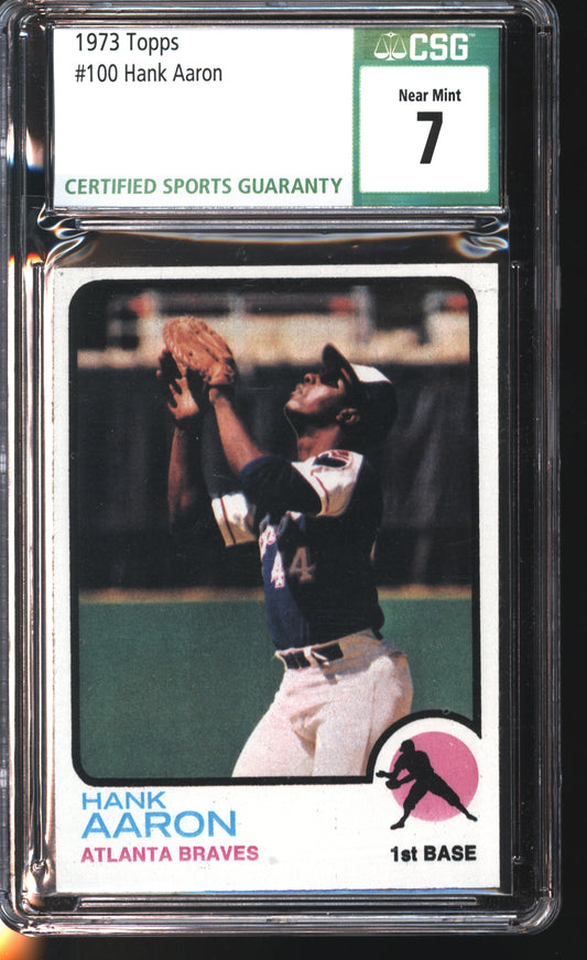 1973 Topps Hank Aaron #100 Graded CSG 7