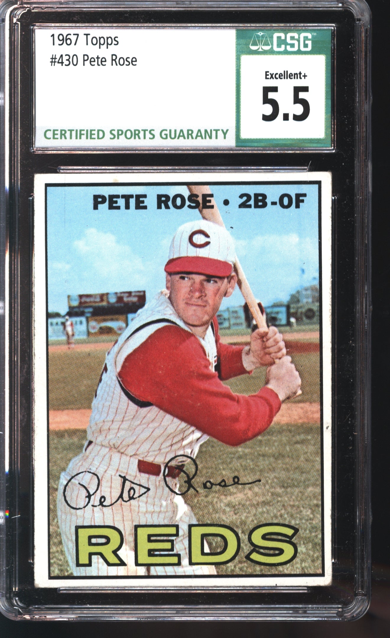 1967 Topps Pete Rose # 430 Graded CSG 5.5