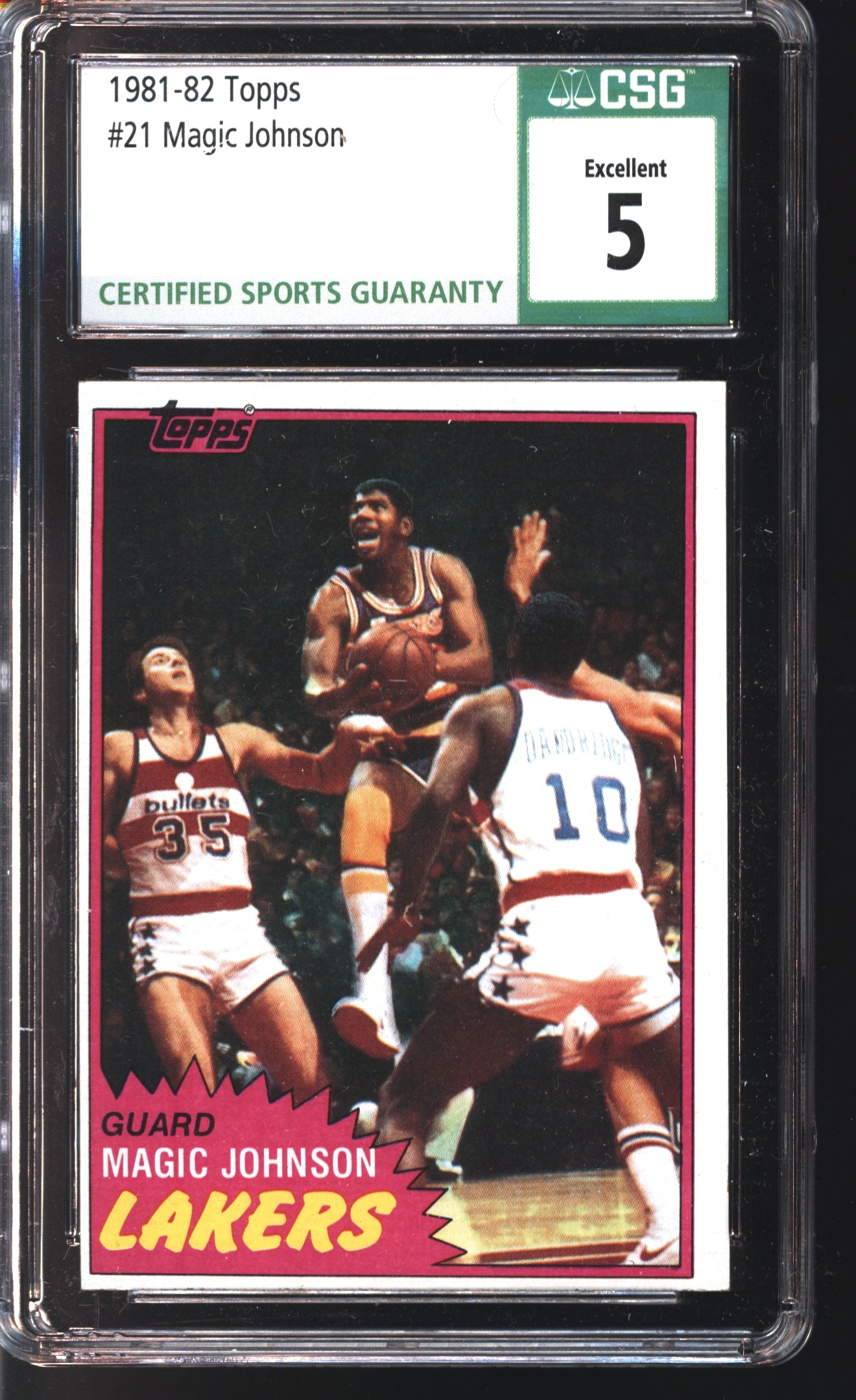 1981-82 Topps Magic Johnson # 21 Graded CSG 5