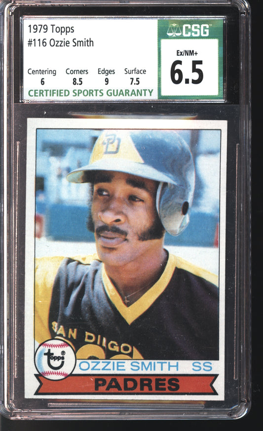 1979 Topps Ozzie Smith Rookie Card #116 Graded CSG 6.5