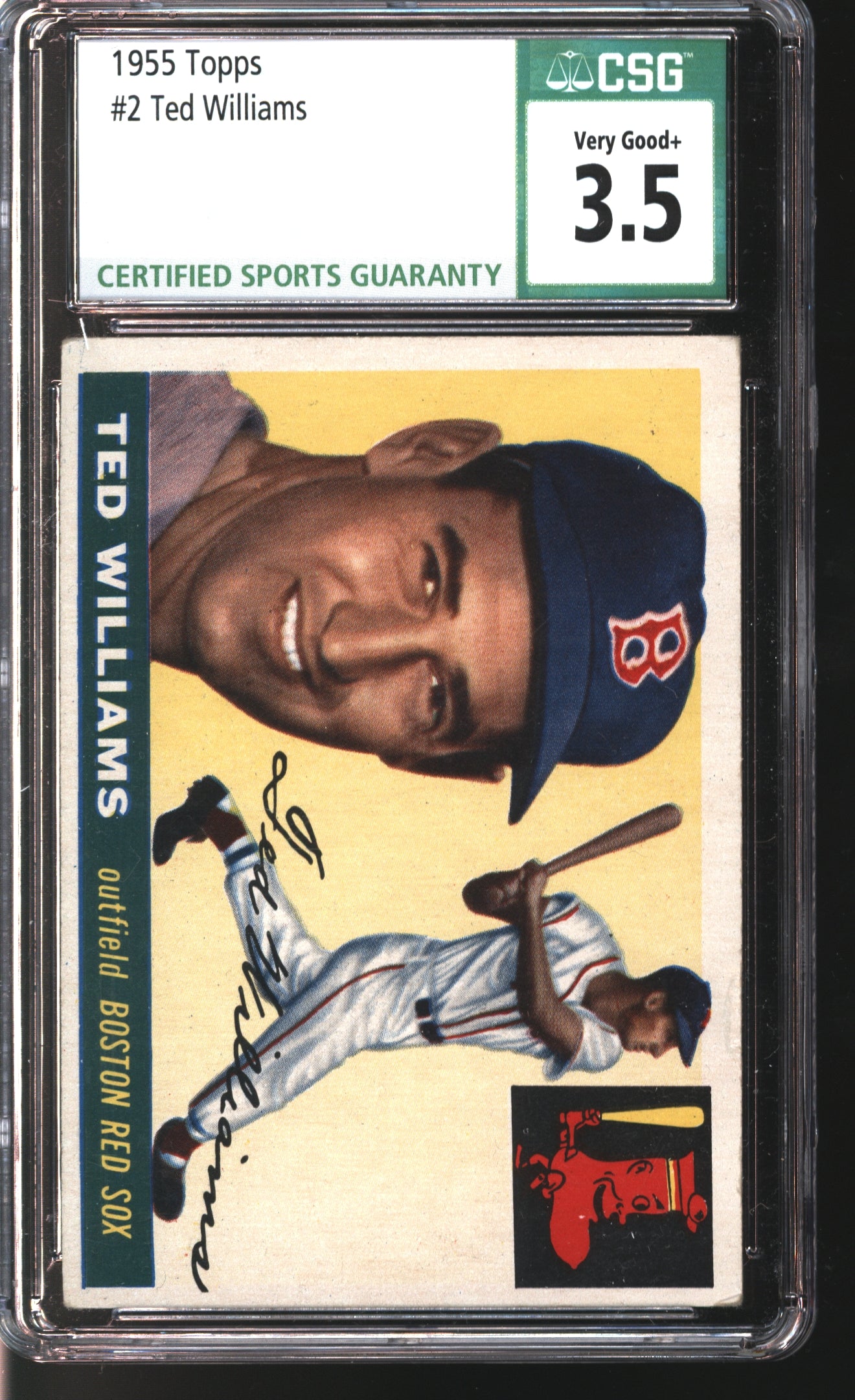 1955 Topps Ted Williams #2 Graded CSG 3.5