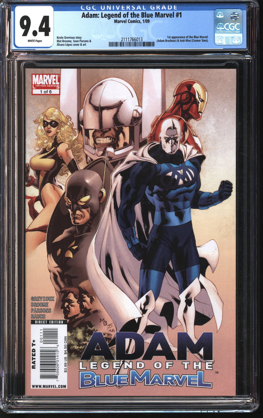 Marvel Comics Adam: Legend of Blue Marvel #1 1/09 CGC 9.4 White Pages