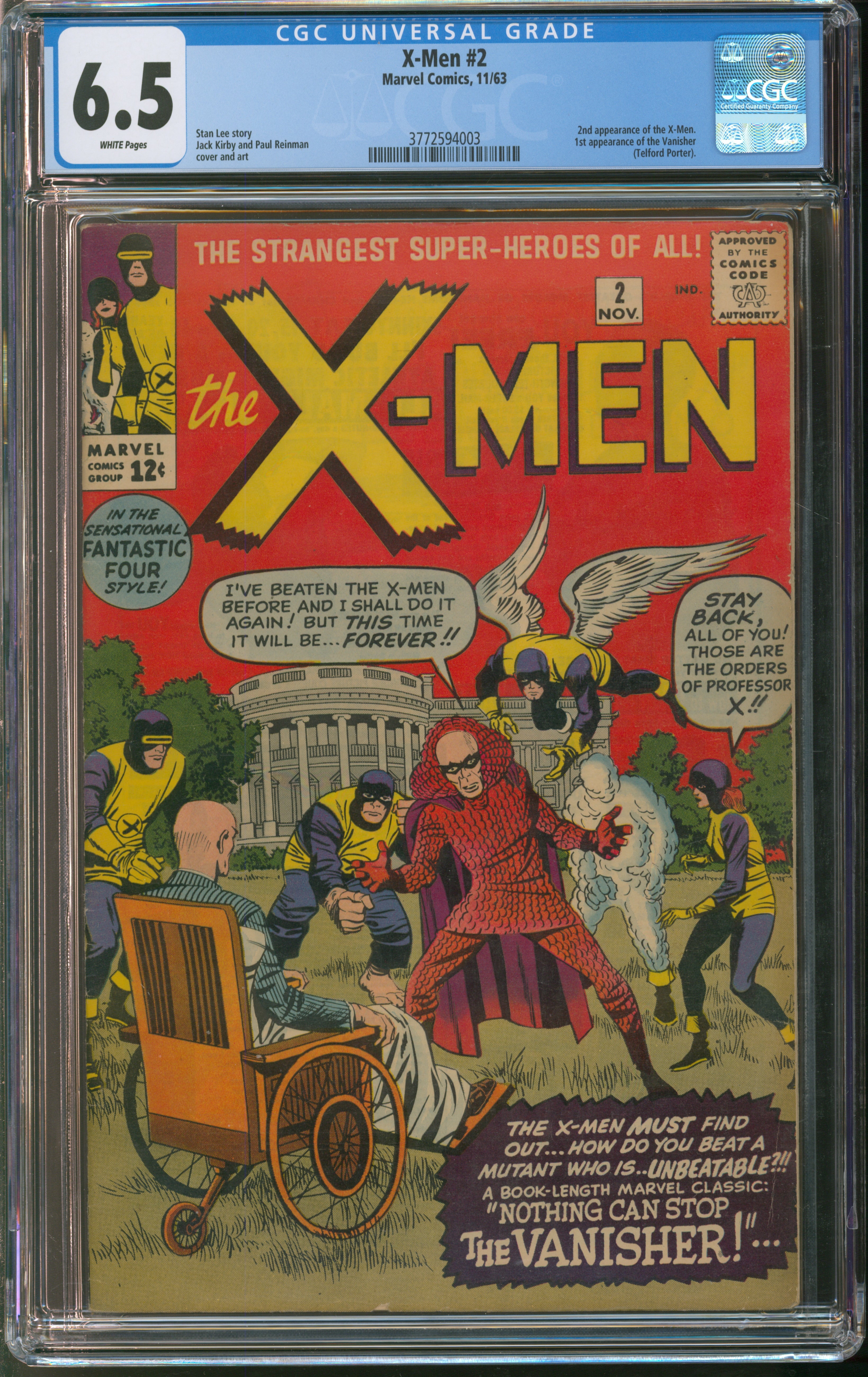 Marvel Comics X-Men #2 11/63 CGC 6.5 White Pages