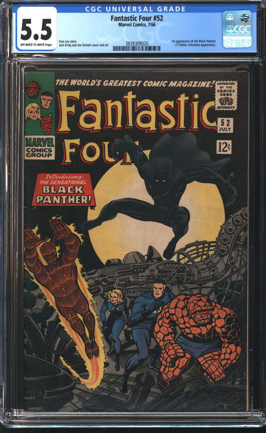 Marvel Fantastic Four 52 7/66 CGC 5.5 Off-White to White Pages