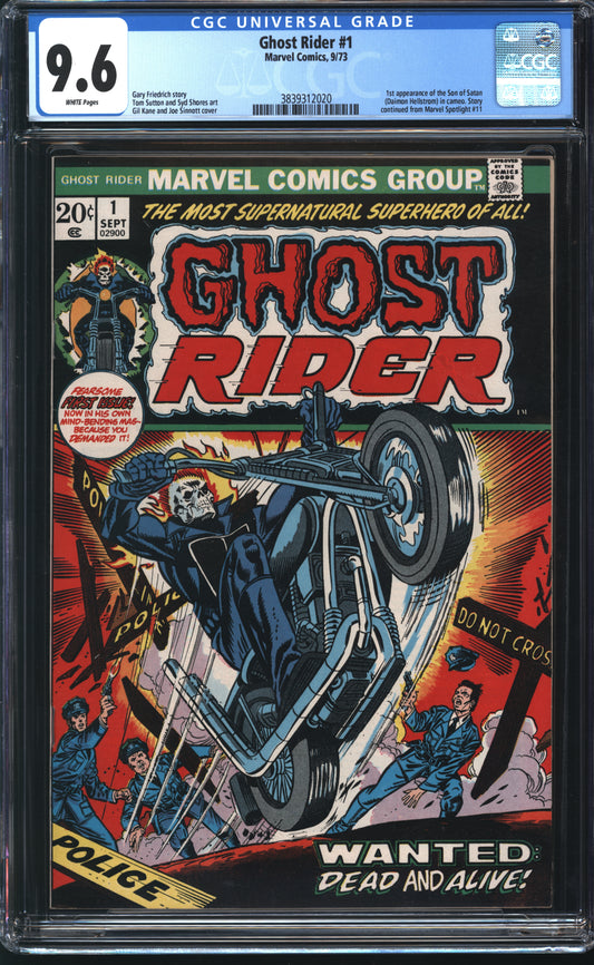 Marvel Ghost Rider 1 9/73 CGC 9.6 White Pages