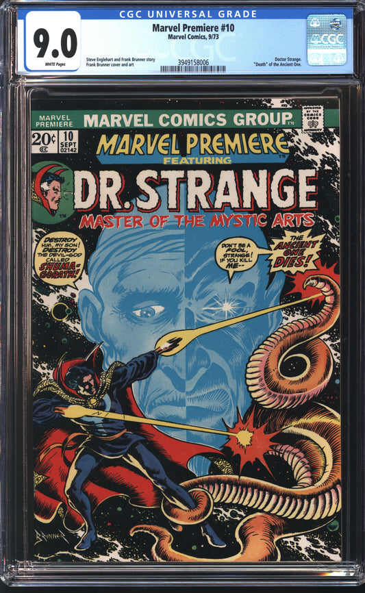 Marvel Premiere 10 7/73 CGC 9.0 White Pages