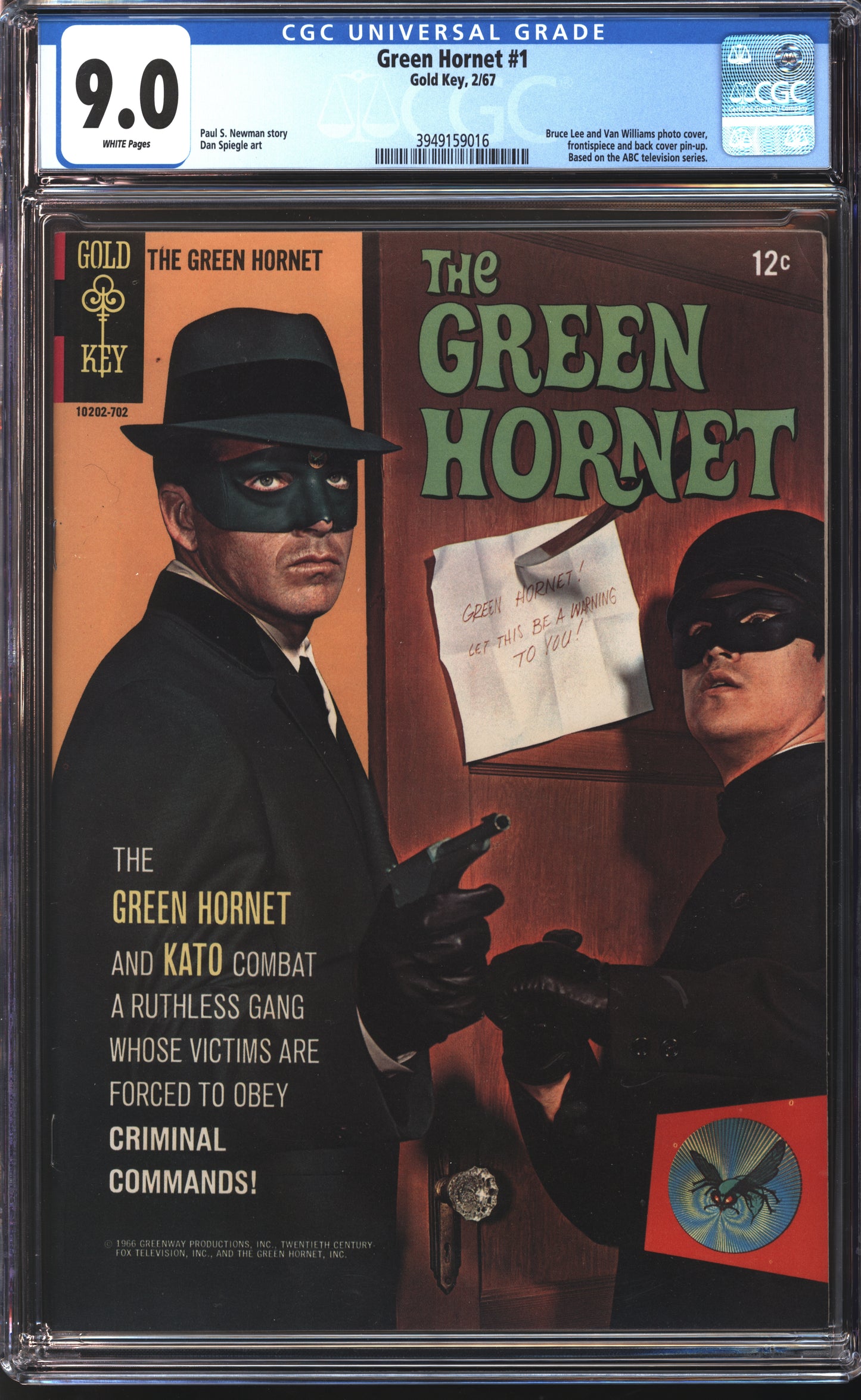 Gold Key Green Hornet 1 2/67 CGC 9.0 White Pages