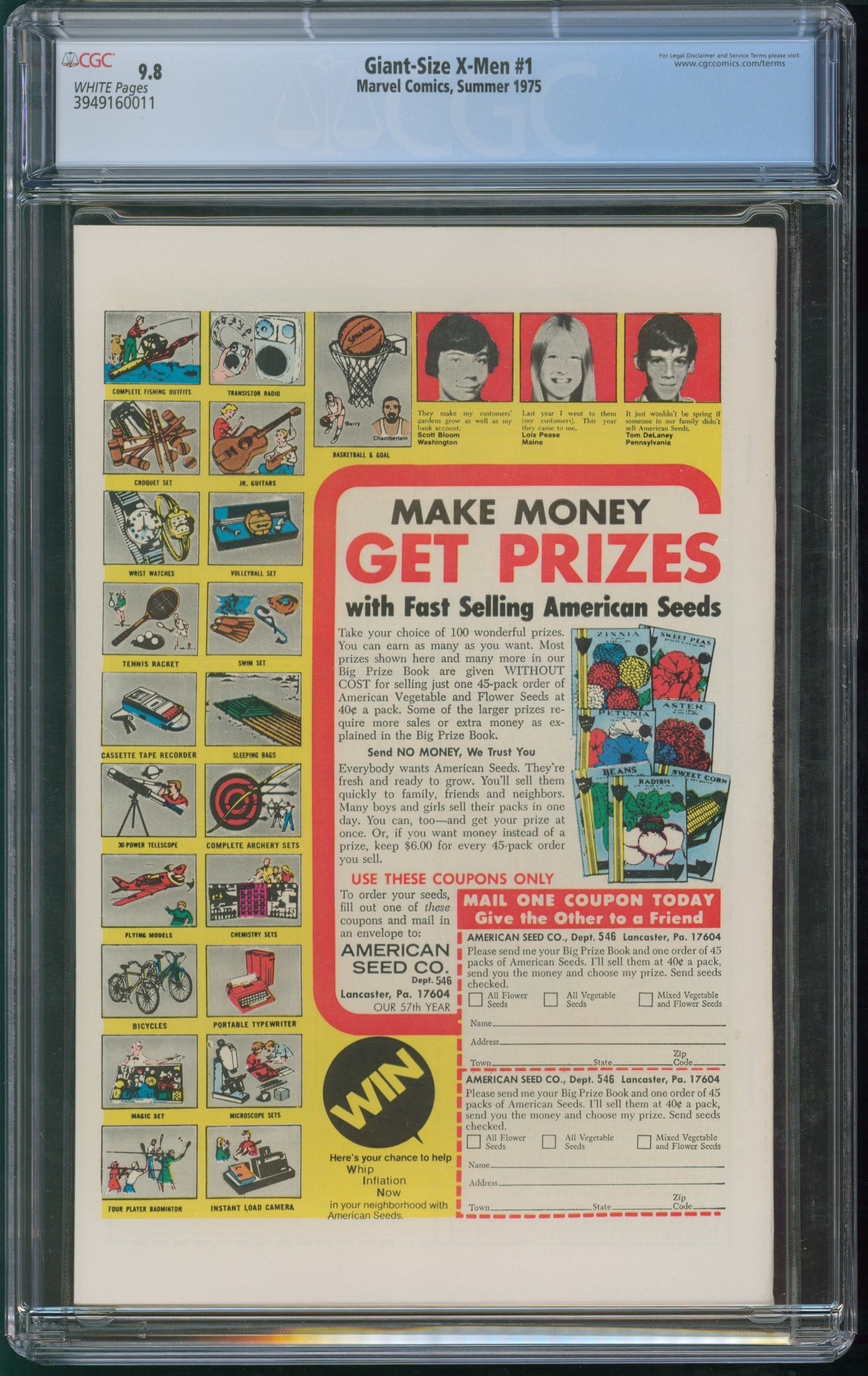 Marvel Comics Giant-Size X-Men #1 FANTAST CGC 9.8 White Pages