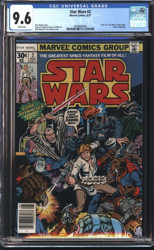 Marvel Star Wars 2 8/77 CGC 9.6 White Pages