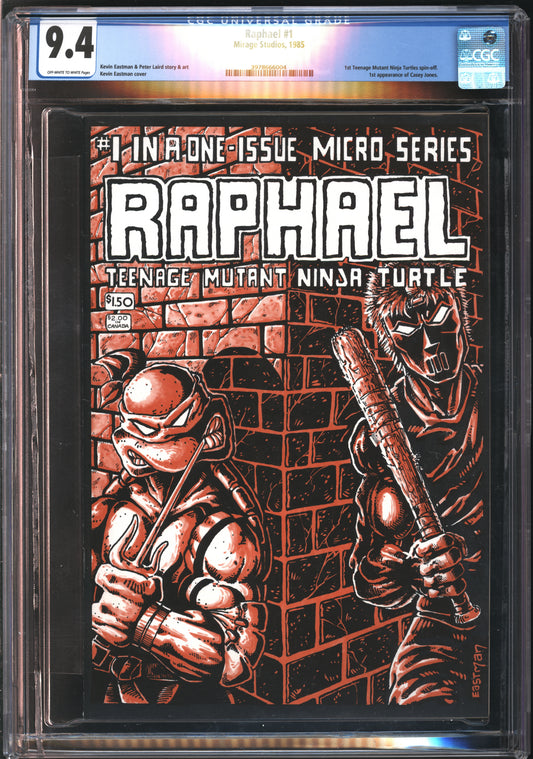 Mirage Studios Raphael #1 1985 CGC 9.4 Off-White to White Pages