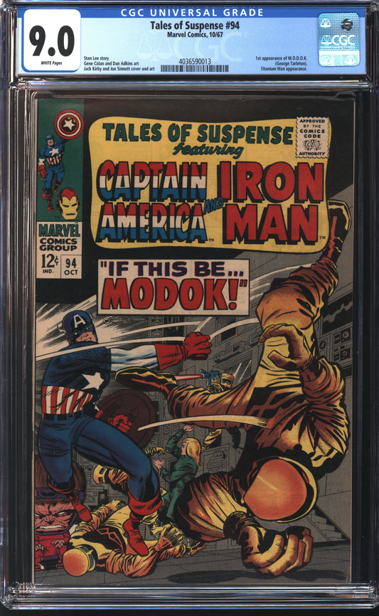 Marvel Tales of Suspense 94 10/67 CGC 9.0 White Pages