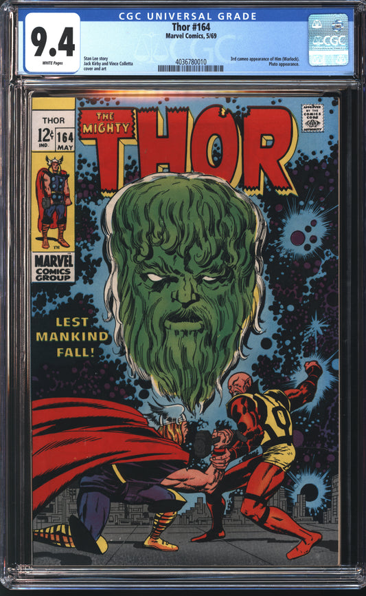 Marvel Thor 164 5/69 FANTAST CGC 9.4 White Pages