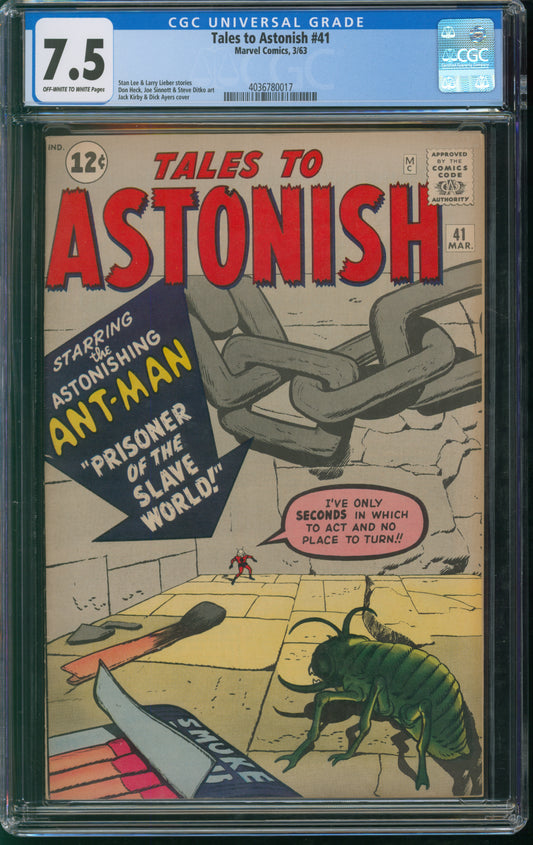 Marvel Comics Tales to Astonish #41 3/63 CGC 7.5 Off-White to White Pages