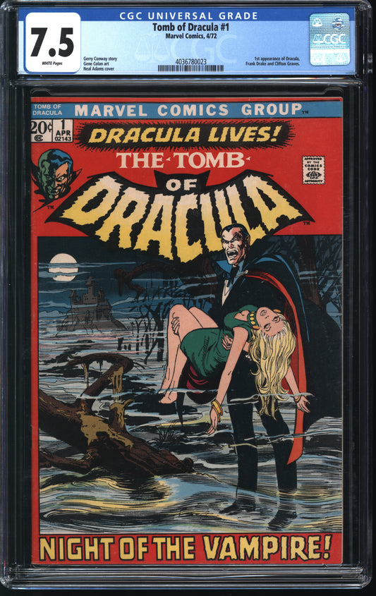 Marvel Comics Tomb of Dracula #1 CGC 7.5 White pages