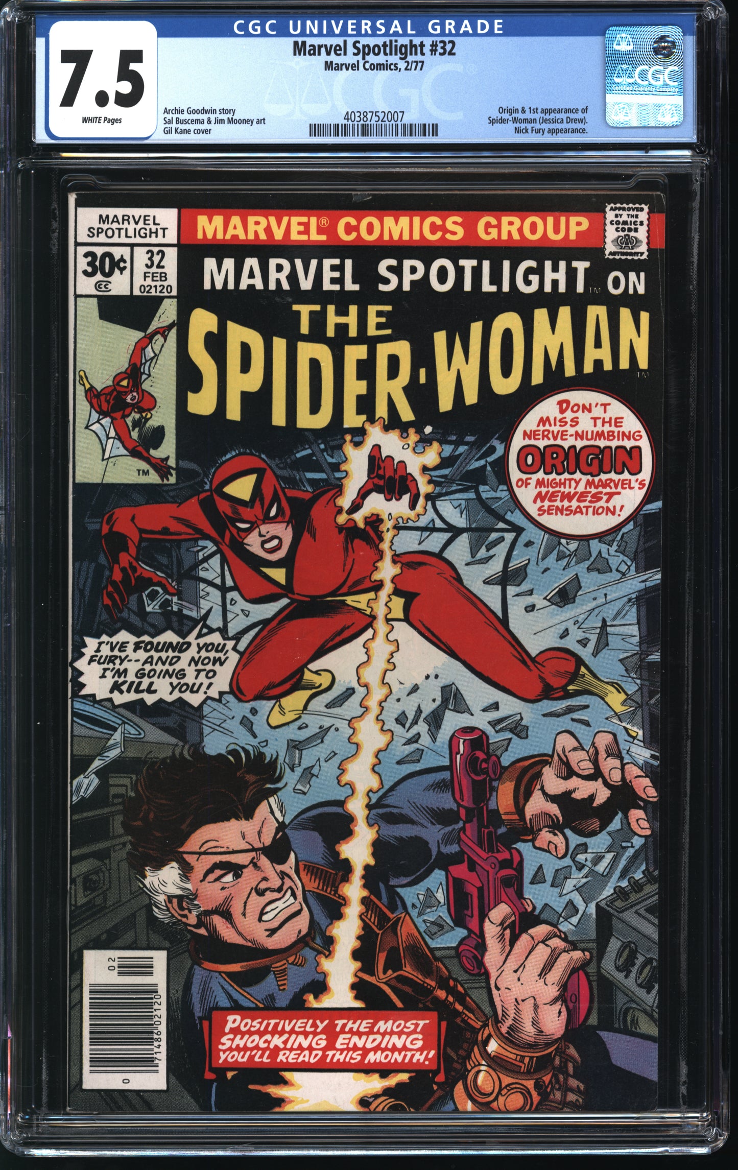 Marvel Comics Marvel Spotlight 32 2/77 CGC 7.5 White Pages