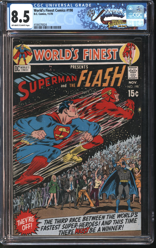 DC Comics World's Finest Comics 198 11/70 FANTAST CGC 8.5 Off-White To White Pages