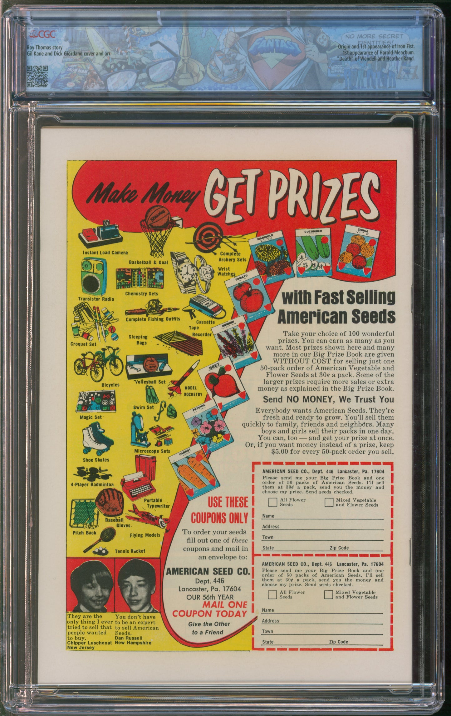 Marvel Comics Marvel Premiere #15 5/74 FANTAST CGC 9.8 Off-White to White Pages