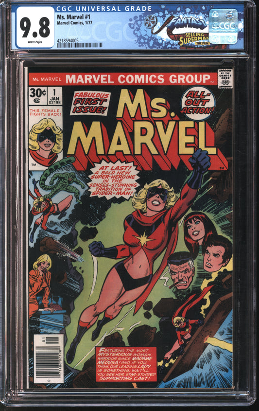 Marvel Ms. Marvel 11 1/77 FANTAST CGC 9.8 White Pages