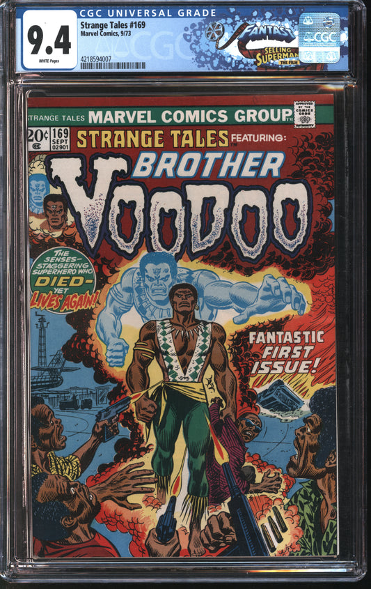 Marvel Comics Strange Tales 169 9/73 FANTAST CGC 9.4 White Pages