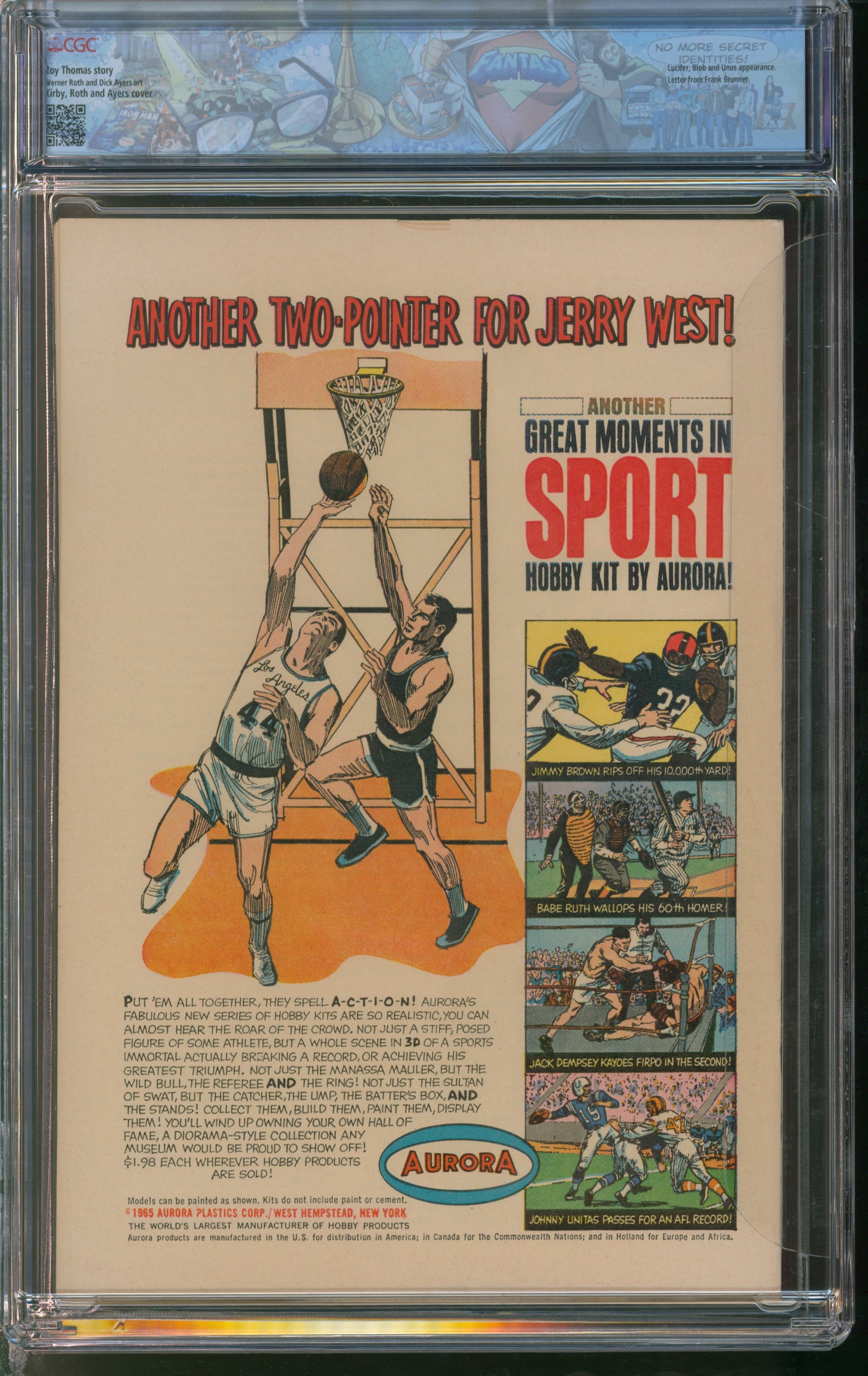 Marvel Comics X-Men #20 5/66 FANTAST CGC 6.5 Off-White to White Pages