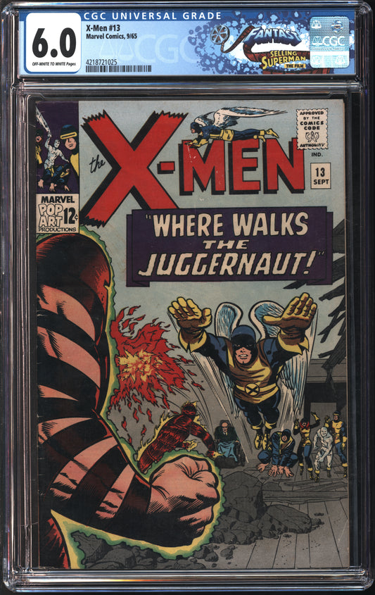Marvel Comics X-Men #13 9/65 FANTAST CGC 6.0 Off-White to White Pages
