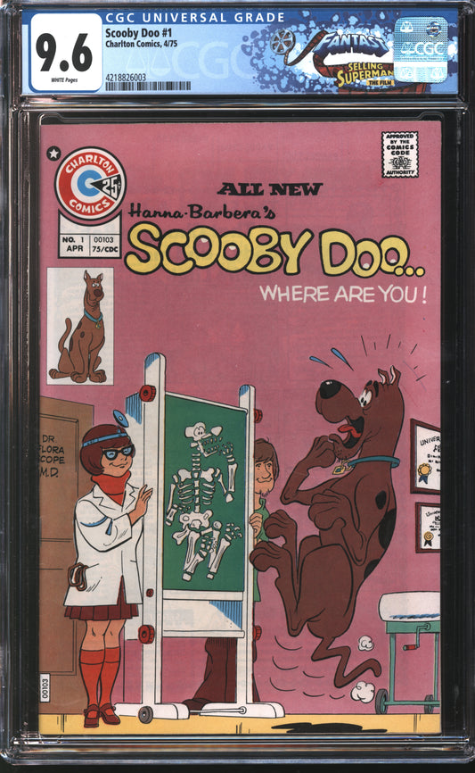 Charlton Comics Scooby Doo 1 4/75 FANTAST CGC 9.6 White Pages