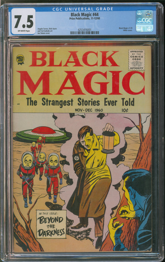 Prize Publications Black Magic #44 11-12/60 CGC 7.5 Off-White Pages