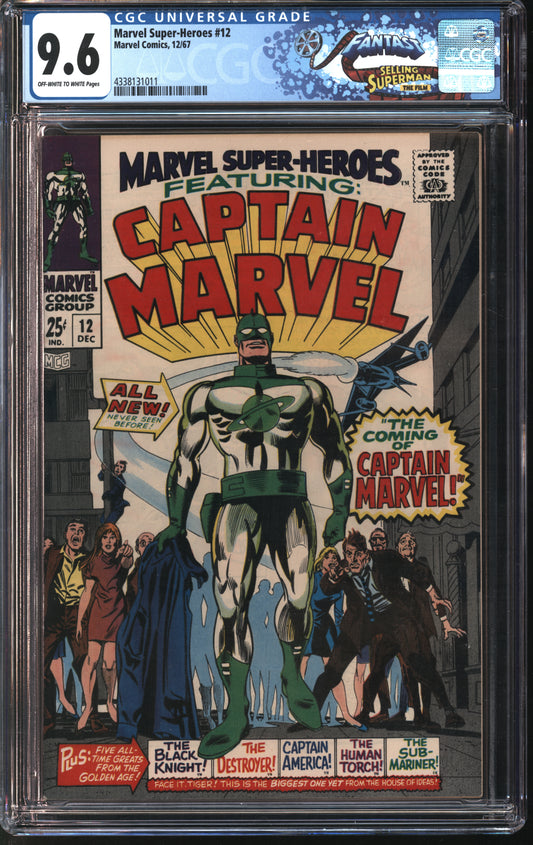 Marvel Comics Marvel Super Heroes 12 12/67 FANTAST CGC 9.6 Off-White To White Pages